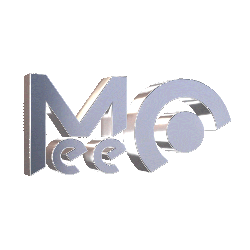 MeeCo 银色立体标识旋转动效